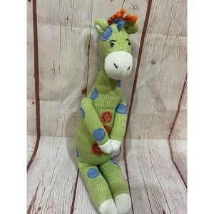 Midwest-CBK Junior Giraffe Acrylic Yarn Plush Green Blue Baby NEW